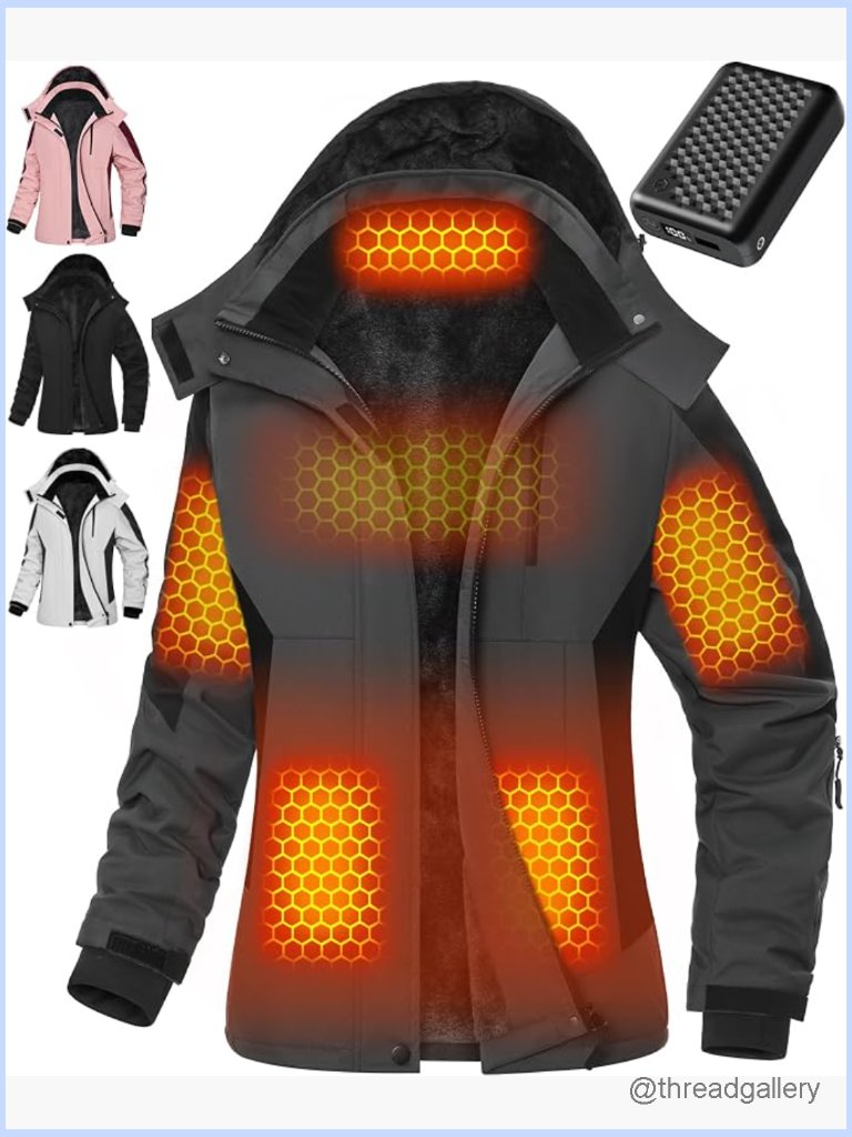 Heated Jacket 12v 18400mah Fast Charge Graphene Tech Women